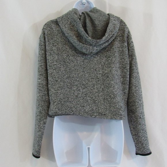 Victoria's Secret PINK - Women's S/P Hooded Cropped Gray Knit Pullover Sweater - Picture 3 of 7